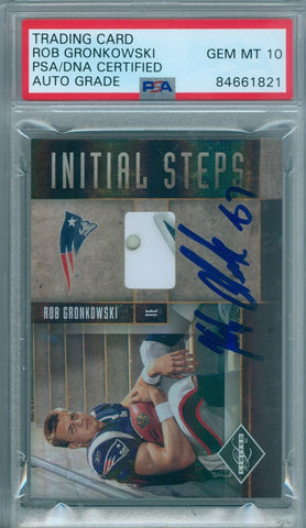 Rob Gronkowski 2010 Leaf Limited Shoe Relic #16/80 RC PSA DNA Gem Mint 10 Auto