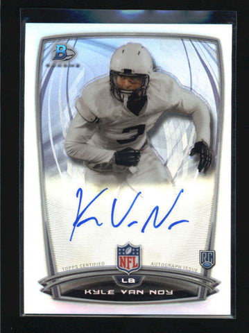 KYLE VAN NOY 2014 BOWMAN CHROME ON CARD ROOKIE RC AUTOGRAPH AUTO AB6087