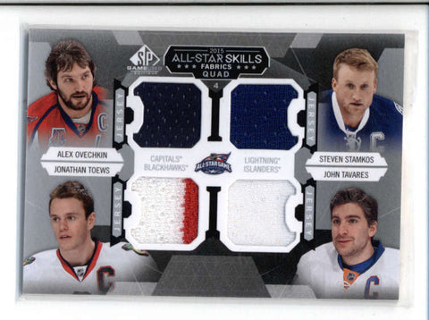 OVECHKIN / STAMKOS /TOEWS / TAVARES 2015/16 SP GAME USED QUAD GAME JERSEY AC737