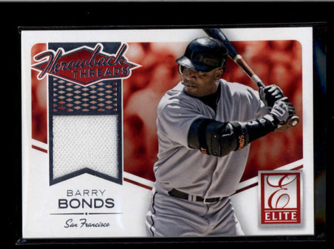 BARRY BONDS 2015 PANINI ELITE THROWBACK THREADS #2 GAME USED JERSEY AB8152
