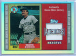 WADE BOGGS 2002 02 TOPPS ARCHIVES RESERVE GAME USED JERSEY RELIC SP