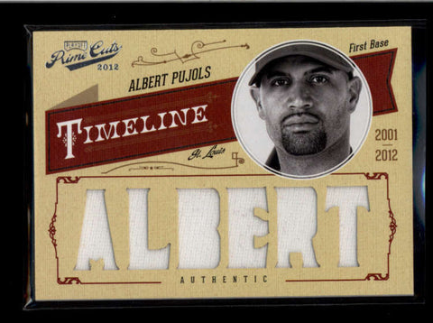 ALBERT PUJOLS 2012 PLAYOFF PRIME CUTS TIMELINE 6-PC GAME JERSEY #16/25 AB8138