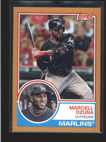 MARCELL OZUNA 2015 TOPPS ARCHIVES #221 RARE GOLD PARALLEL #47/50 AC164