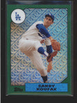 SANDY KOUFAX 2017 TOPPS 1987 SILVER PACK CHROME GREEN PARALLEL #121/175 AC155