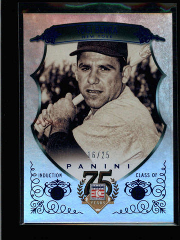 YOGI BERRA 2014 PANINI HALL OF FAME 75TH ANNIVERSARY BLUE #16/25 AB8583