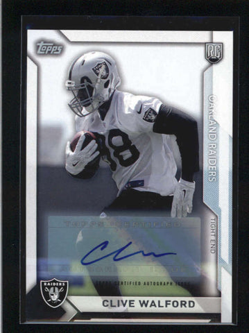 CLIVE WALFORD 2015 TOPPS #44 ROOKIE RC AUTOGRAPH AUTO AB8957