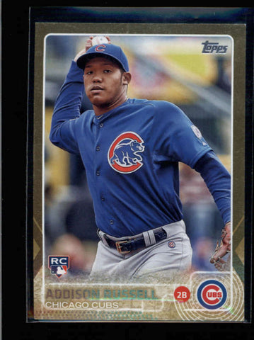 ADDISON RUSSELL 2015 TOPPS UPDATE #220 GOLD PARALLEL ROOKIE RC #0237/2015 AB8535