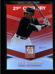 DEE GORDON 2015 PANINI ELITE #68  21ST CENTURY RED PARALLEL #08/21 AB8566