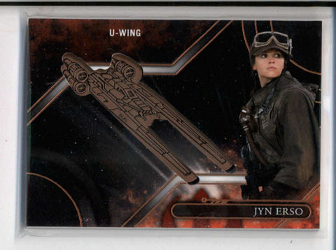 JYN ERSO (U-WING) STAR WARS GALACTIC FILES ROGUE ONE MEDALLION RELIC AC117