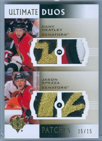 DANY HEATLEY / JASON SPEZZA 2007-08 ULTIMATE DUOS GAME USED PATCH SP/15