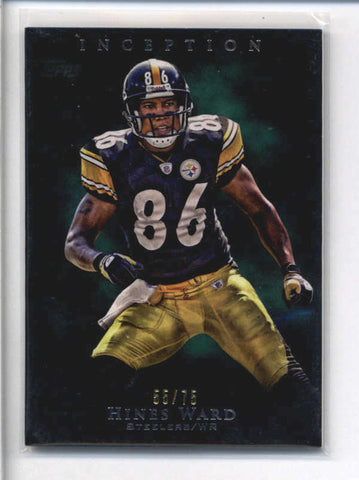HINES WARD 2011 TOPPS INCEPTION #43 RARE GREEN PARALLEL #55/75 AB9019