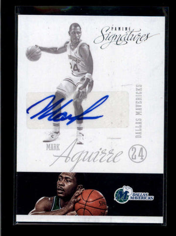 MARK AGUIRRE 12/13 PANINI SIGNATURES #190 AUTOGRAPH AUTO AB7861