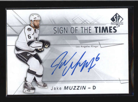JAKE MUZZIN 2016/17 SP AUTHENTIC SIGN OF THE TIMES ON CARD AUTOGRAPH AUTO AB9686