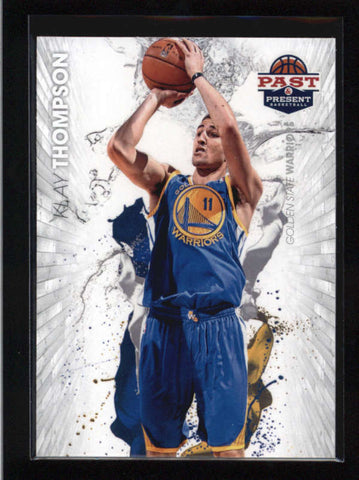 KLAY THOMPSON 2012/13 12/13 PANINI PAST AND PRESENT #7 RAINING 3'S AB939