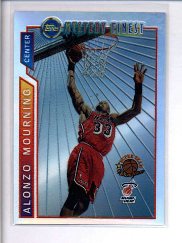 ALONZO MOURNING 1996/97 TOPPS MYSTERY FINEST #M10 REFRACTOR AC1496
