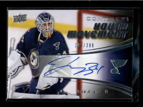 JAKE ALLEN 2015/16 15/16 UD CONTOURS YOUTH MOVEMENT AUTOGRAPH AUTO #/399 AB7720