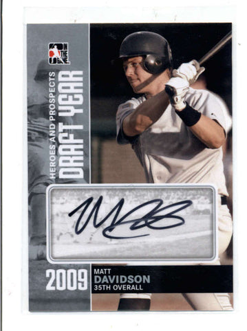 MATT DAVIDSON 2011 ITG HEROES and PROSPECTS SILVER ROOKIE AUTO SP /39 AC1105