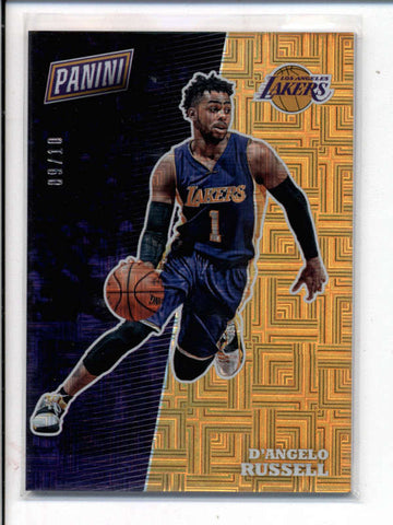 D'ANGELO RUSSELL 2017 PANINI THE NATIONAL ESCHER SQUARES THICK STOCK #/10 AC987