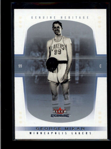 GEORGE MIKAN 2004/05 FLEER GENUINE #108 HERITAGE REFLECTIONS #037/100 AB8424