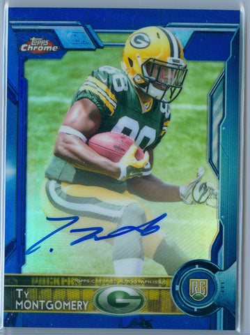 TY MONTGOMERY 2015 TOPPS CHROME BLUE REFRACTOR RC ROOKIE AUTO AUTOGRAPH SP/50