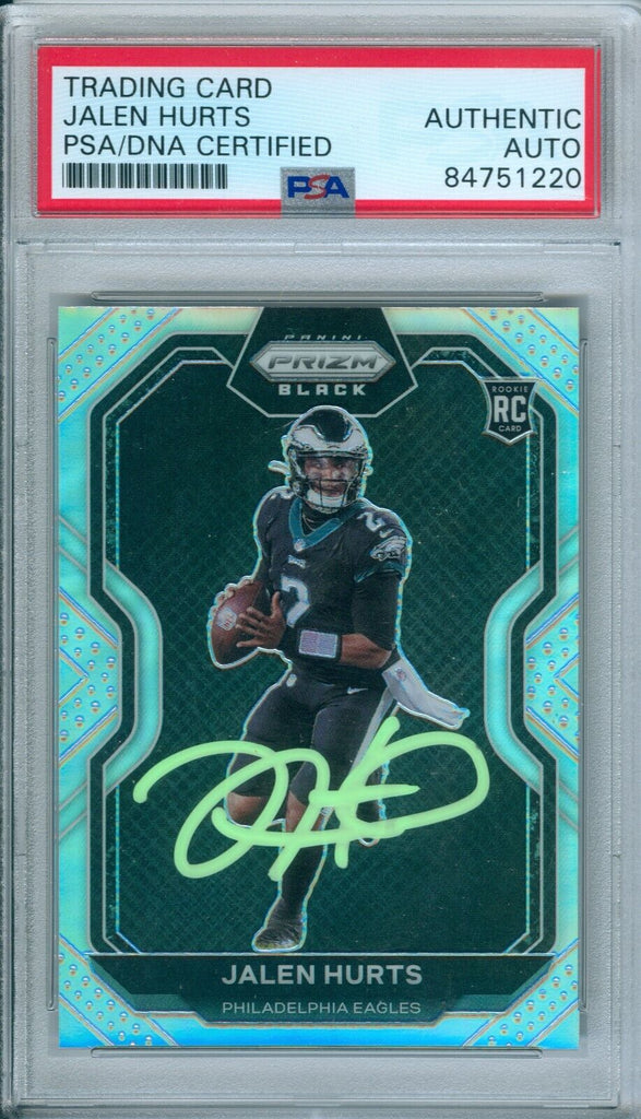 Jalen Hurts 2020 Prizm Silver Premier Rc Jersey Autograph PSA DNA Auth –  LTDSports