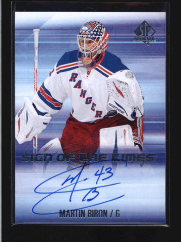 MARTIN BIRON 2015/16 SP AUTHENTIC SIGN OF THE TIMES AUTOGRAPH AUTO AB9644