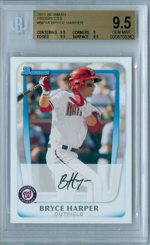 BRYCE HARPER 2011 BOWMAN PROSPECTS RC ROOKIE BGS 9.5