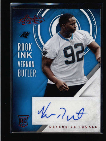 VERNON BUTLER 2016 PANINI ABSOLUTE #19 ROOK INK AUTOGRAPH AUTO RC AC640