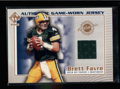 BRETT FAVRE 2002 PRIVATE STOCK #50 GAME WORN JERSEY (PACKERS) AC1232