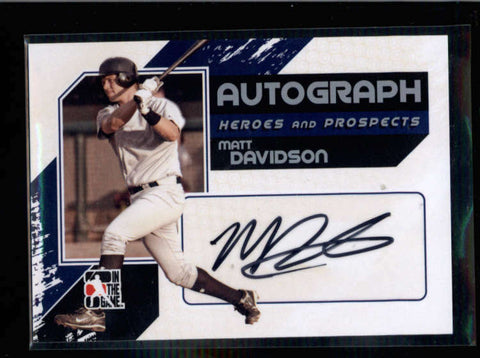 MATT DAVIDSON 2011 ITG HEROES and PROSPECTS SILVER ROOKIE AUTOGRAPH AUTO AC1182