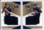 JARED GOFF / PHAROH COOPER 2016 PERFERRED DUAL JERSEY BOOKLET RC #/199 AC1314
