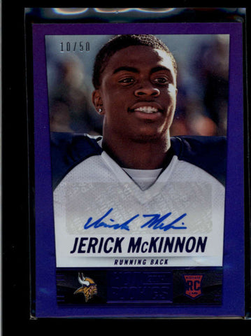 JERICK McKINNON 2014 HOT ROOKIES PURPLE AUTOGRAPH AUTO RC #10/50 AB8261