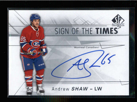 ANDREW SHAW 2016/17 16/17 SP SIGN OF THE TIMES AUTOGRAPH AUTO AC1298