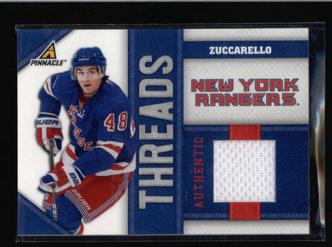 MATS ZUCCARELLO 2010/11 PINNACLE THREADS GAME USED JERSEY RELIC #090/499 AC734