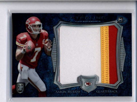 AARON MURRAY 2014 BOWMAN STERLING BLUE WAVE REFRACTOR JUMBO 3CLR PATCH RC AB8210