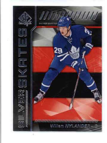 WILLIAM NYLANDER 2016/17 SP AUTHENTIC SILVER SKATES MAPLE LEAFS ROOKIE RC AC747