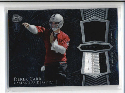 DAVID CARR 2014 BOWMAN STERLING ROOKIE DUAL 3-COLOR PATCH / JERSEY ROOKIE AB9251