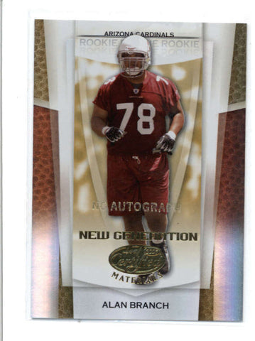 ALAN BRANCH 2007 CERTIFIED #154 MIRROR GOLD ROOKIE RC #01/25 (WOW #1) AC678