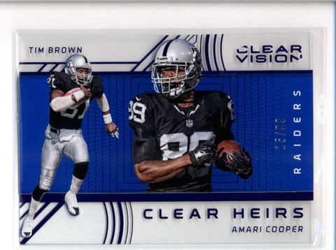 TIM BROWN 2016 PANINI CLEAR VISION CLEAR HEIRS BLUE PARALLEL CARD #15/99 AB8636