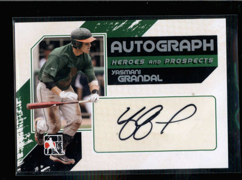YASMANI GRANDAL 2011 ITG HEROES and PROSPECTS SILVER ROOKIE AUTO RC AC1184