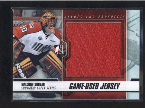 MALCOLM SUBBAN 2012/13 ITG HEROES and PROSPECT BLACK VERSION JUMBO JERSEY AC483