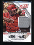 MAIKEL FRANCO 2015 PANINI THE NATIONAL ROOKIE RC USED WORN JERSEY #35/99 AB5394