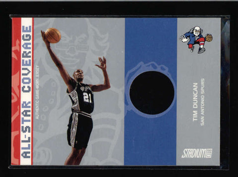 TIM DUNCAN 2002/03 STADIUM CLUB ALL-STAR COVERAGE GAME USED JERSEY #/700 AC733