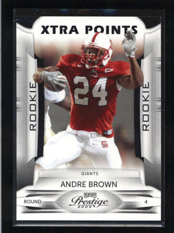 ANDRE BROWN 2009 PLAYOFF PRESTIGE XTRA POINTS BLACK ROOKIE RC #02/10 AB9046