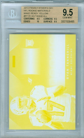 RYAN TANNEHILL 2013 PANINI FATHERS DAY MAKE READY YELLOW RC ROOKIE SP/5 BGS 9.5