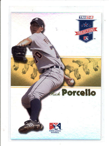 RICK PORCELLO 2008 TRISTAR PROJECTIONS YELLOW FOIL ROOKIE #04/25 AC878