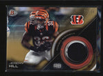 JEREMY HILL 2015 BOWMAN GOLD GAME USED WORN JERSEY #12/50 AB5535