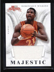 DOMINIQUE WILINS 2012/13 PANINI CRUSADE #40 MAJESTIC GAME USED JERSEY AB9396