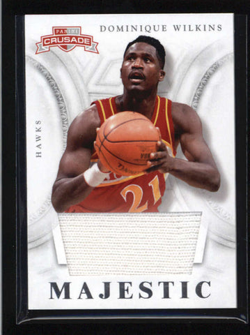 DOMINIQUE WILINS 2012/13 PANINI CRUSADE #40 MAJESTIC GAME USED JERSEY AB9396