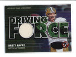 BRETT FAVRE 2002 TOPPS PRISTINE DRIVING FORCE GAME USED WORN JERSEY AB9228